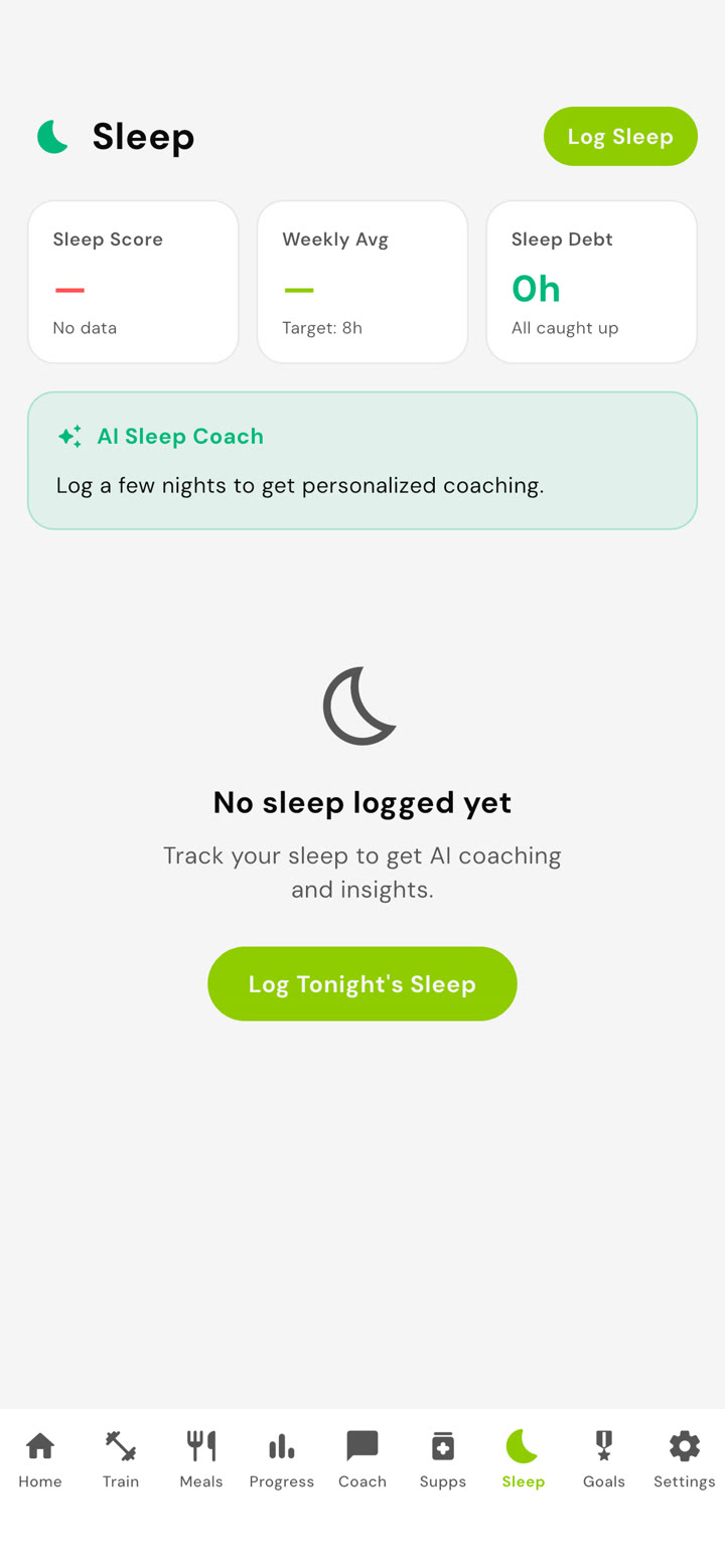 Sleep tracking with AI sleep coach